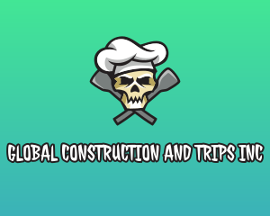 Skull Spatula Chef  Logo