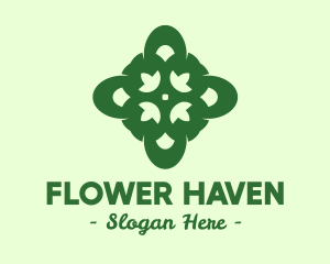 Abstract Flower Leaves logo design