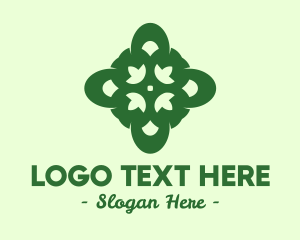 Vegan - Abstract Flower Leaves logo design