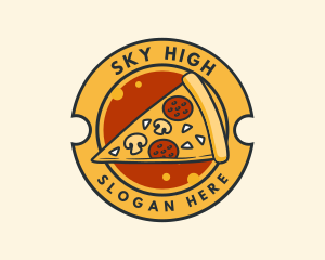 Pizza Food Pizzeria logo design