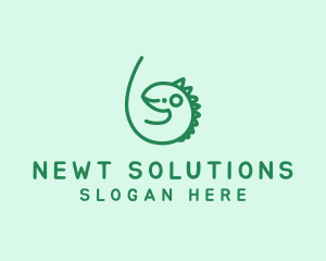 Newt - Iguana Zoo Vet logo design