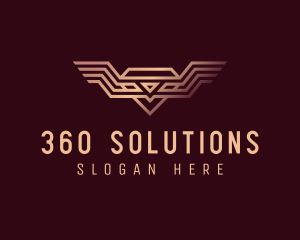 Luxury Diamond Wings logo design