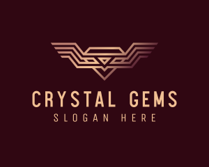 Luxury Diamond Wings logo design