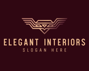 Luxury Diamond Wings logo design