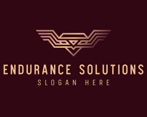 Luxury Diamond Wings logo design