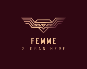 Luxury Diamond Wings logo design