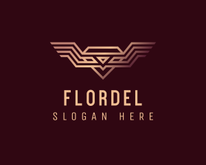 Luxury Diamond Wings logo design