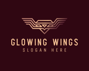 Luxury Diamond Wings logo design