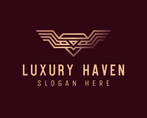 Luxury Diamond Wings logo design