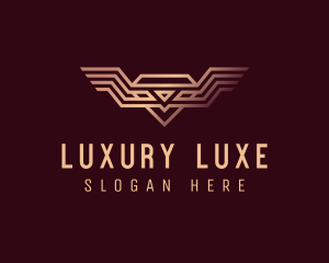 Luxury Diamond Wings logo design