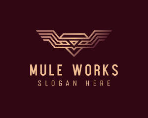 Luxury Diamond Wings logo design