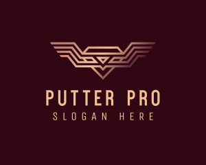 Luxury Diamond Wings logo design