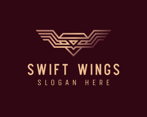 Luxury Diamond Wings logo design