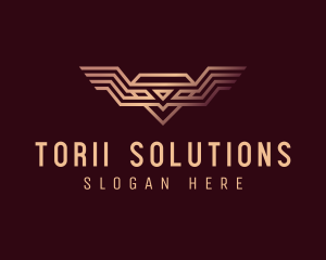 Luxury Diamond Wings logo design