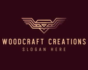 Luxury Diamond Wings logo design