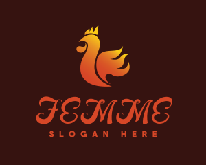 Spicy Chicken Flame logo design