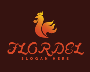 Spicy Chicken Flame logo design