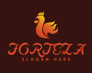 Spicy Chicken Flame logo design