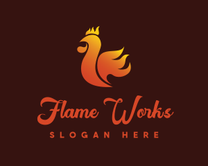 Flame - Spicy Chicken Flame logo design