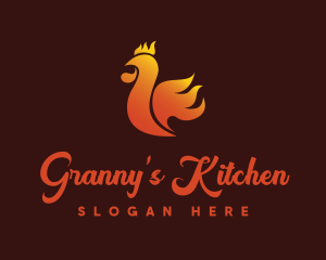 Spicy Chicken Flame logo design