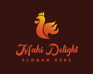 Spicy Chicken Flame logo design