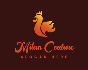 Spicy Chicken Flame logo design