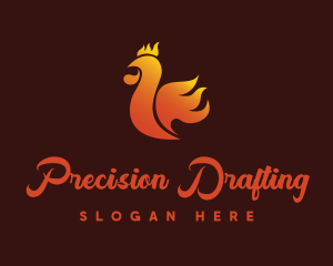 Spicy Chicken Flame logo design