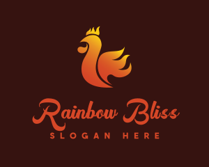 Spicy Chicken Flame logo design