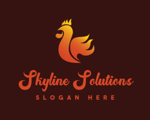 Spicy Chicken Flame logo design