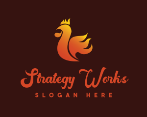 Spicy Chicken Flame logo design