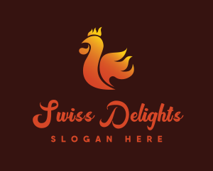 Spicy Chicken Flame logo design