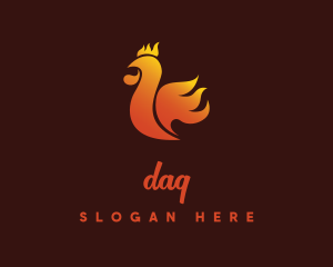 Grill - Spicy Chicken Flame logo design