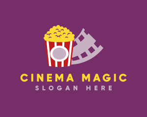Popcorn Cinema Film logo design