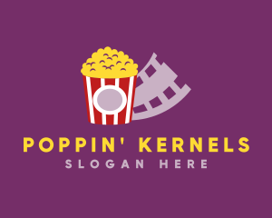 Popcorn - Popcorn Cinema Film logo design