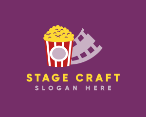 Theater - Popcorn Cinema Film logo design