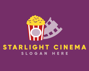 Cinema - Popcorn Cinema Film logo design