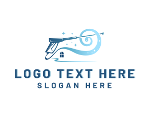 Pressure Washing - Power Washer House Cleaning logo design