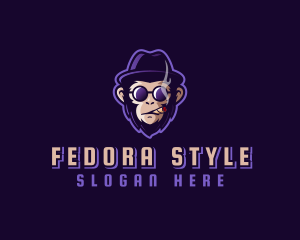 Monkey Boss Fedora logo design