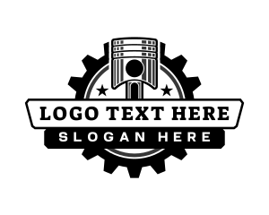 Car - Piston Mechanic Maintenance logo design
