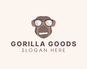 Sunglasses Monkey Wildlife  logo design