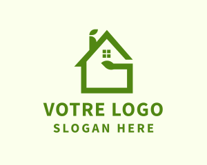 Structure - Green Eco House logo design
