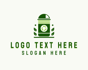 Recycling Bin - Garbage Trash Bin logo design