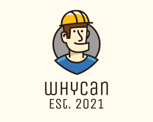 Carpentry - Hard Hat Man logo design