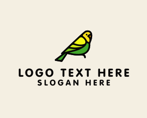 Lovebird - Tropical Perched Bird logo design
