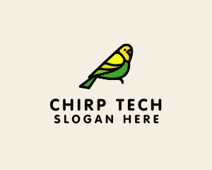 Chirp - Tropical Perched Bird logo design