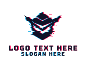 Clan - Glitching Robot Game logo design