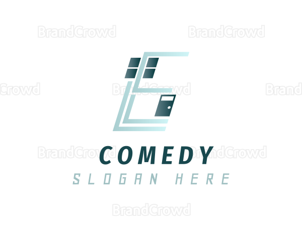 Modern House Letter E Logo