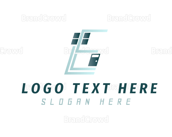 Modern House Letter E Logo