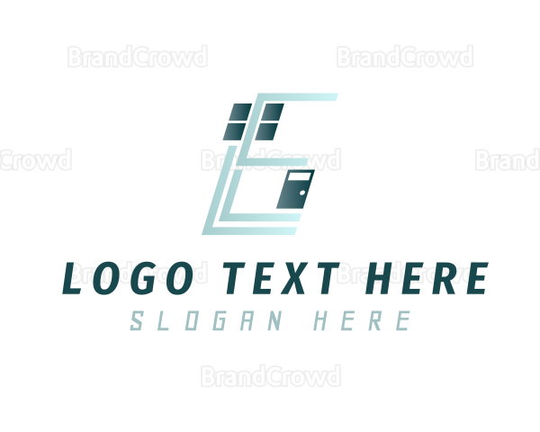 Modern House Letter E Logo