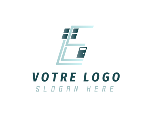 Fabrication - Modern House Letter E logo design